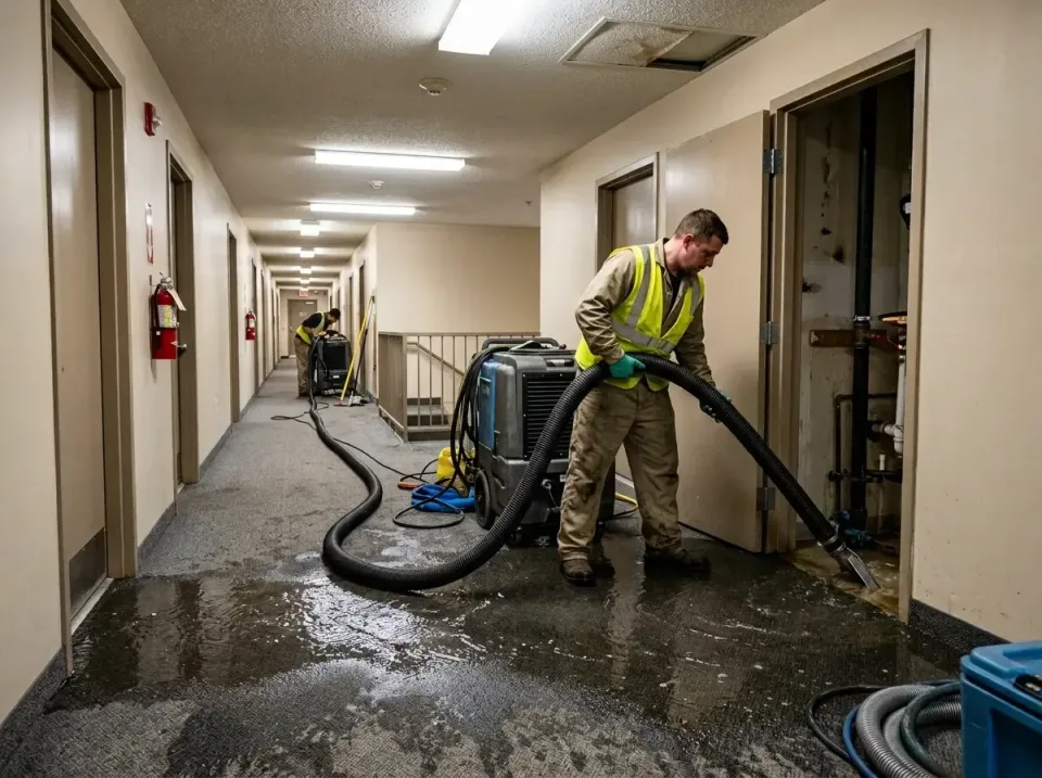 multi-unit-apartment-hallway-f-005 — frequently asked questions, Emergency Burst Pipe Water Extraction & Removal in Grandyle…